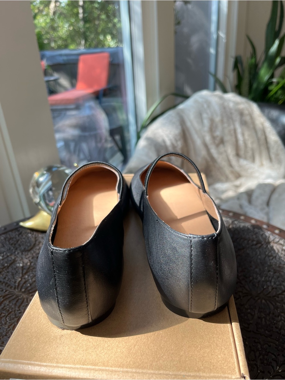 🖤MADEWELL THE GRETA LEATHER BALLET FLATS IN BLACK 9.5 - Picture 10 of 11